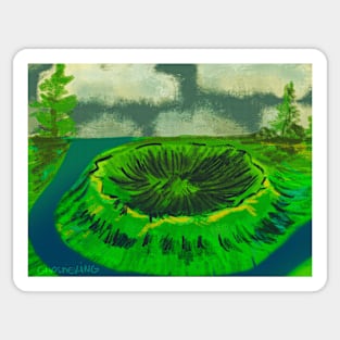 Crater Of The Valley Sticker